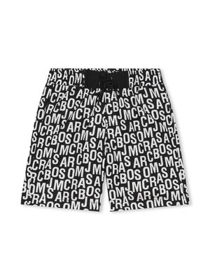 Marc Jacobs Kids logo-print swim shorts - Black