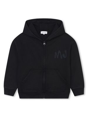 Marc Jacobs Kids logo-print zip-up hoodie - Black