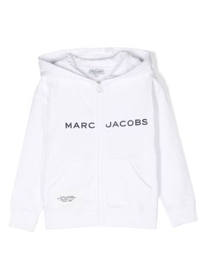 Marc Jacobs Kids logo-print zip-up hoodie - White