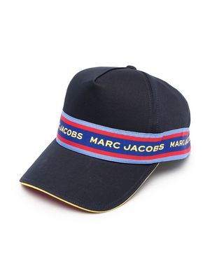 Marc Jacobs Kids logo-tape cotton cap - Blue