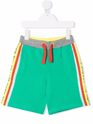 Marc Jacobs Kids logo-tape track shorts - Green