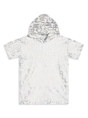 Marc Jacobs Kids metallic logo-print cotton T-shirt - Neutrals