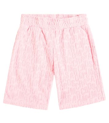 Marc Jacobs Kids Monogram jacquard cotton-blend terry shorts