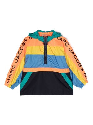 Marc Jacobs Kids multi-colour stripe rain jacket - Orange