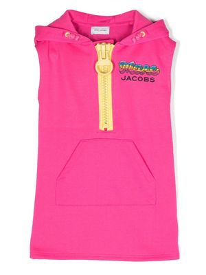 Marc Jacobs Kids oversized-zip sleeveless dress - Pink