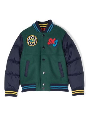 Marc Jacobs Kids patch-detailed bomber jacket - Blue