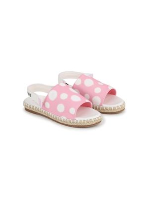 Marc Jacobs Kids polka-dot canvas sandals - Pink