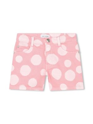 Marc Jacobs Kids polka-dot print cotton-blend shorts - Pink