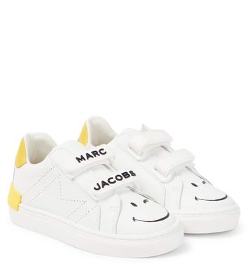 Marc Jacobs Kids Printed leather sneakers