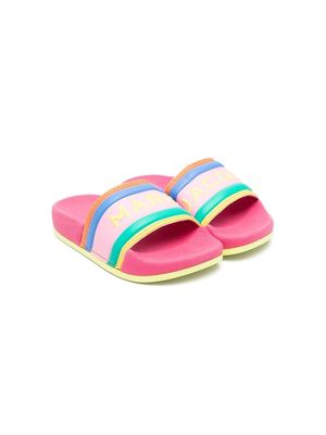 Marc Jacobs Kids rainbow rubber-sole slides - Pink