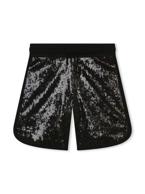 Marc Jacobs Kids sequin-embellished drawstring shorts - Black