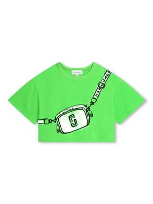 Marc Jacobs Kids Snapshot-print cropped T-shirt - Green
