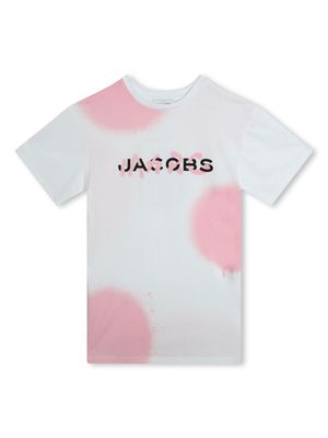 Marc Jacobs Kids Spray Spots-print organic cotton dress - White