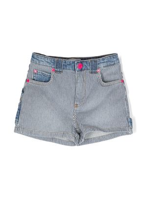 Marc Jacobs Kids striped denim shorts - Blue