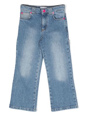 Marc Jacobs Kids striped-detailing jeans - Blue