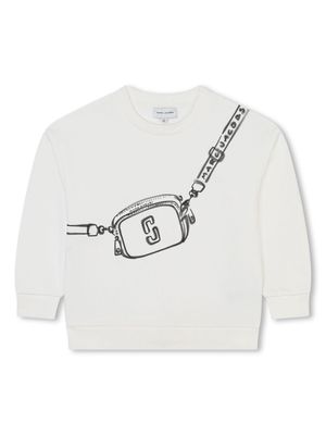 Marc Jacobs Kids trompe l'oeil-print cotton sweatshirt - Neutrals