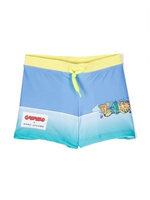 Marc Jacobs Kids x Garfield cartoon-print swimming trunks - Blue