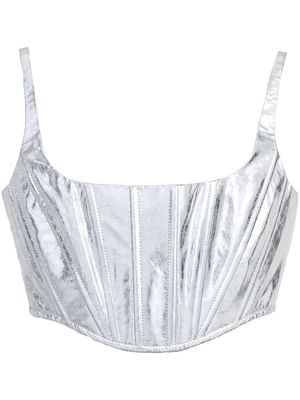 Marc Jacobs leather bustier top - Silver