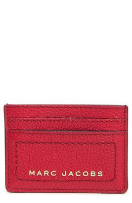 Marc Jacobs Leather Card Case in Fire Red