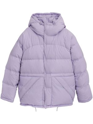 Marc Jacobs long hooded puffer jacket - Purple