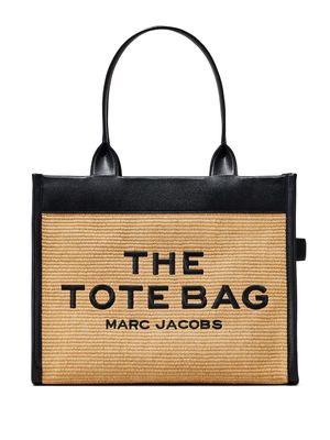Marc Jacobs medium woven-raffia tote bag - Neutrals