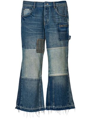 Marc Jacobs mid-rise patchwork flared jeans - Blue