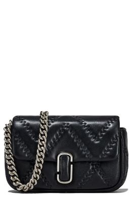 Marc Jacobs Mini The J Marc Quilted Leather Shoulder Bag in Black