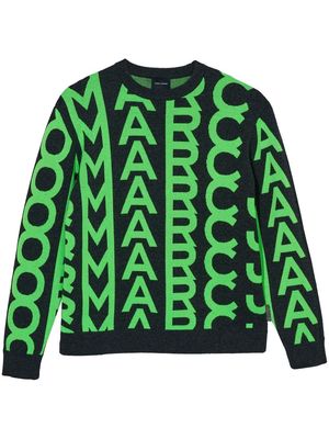 Marc Jacobs monogram-intarsia wool jumper - Black