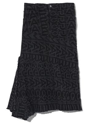 Marc Jacobs monogram-pattern denim skirt - Black