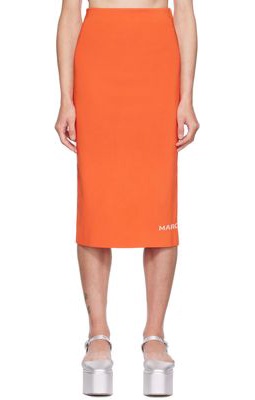 Marc Jacobs Orange 'The Tube' Midi Skirt
