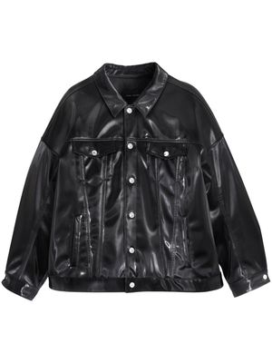 Marc Jacobs oversize reflective trucker jacket - Black
