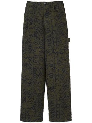 Marc Jacobs Oversized Distressed Monogram jeans - Green