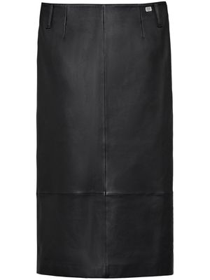 Marc Jacobs panelled leather midi skirt - Black