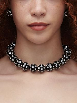 Marc Jacobs polka dot crystal-embellished necklace - Black