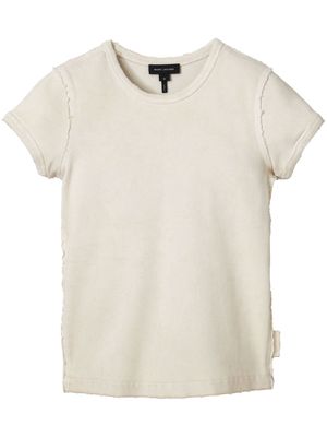 Marc Jacobs ribbed stretch-cotton T-shirt - Neutrals