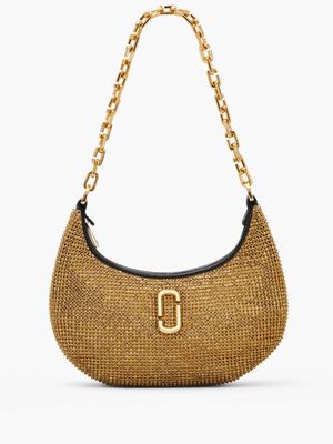 Marc Jacobs small The Rhinestone Curve shoulder bag - Gold