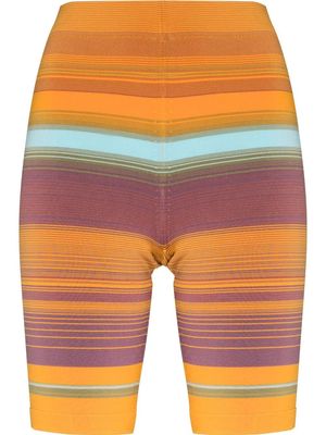 Marc Jacobs striped knitted sport shorts - Orange