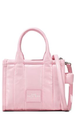Marc Jacobs The Crinkle Leather Mini Tote Bag in Bubblegum
