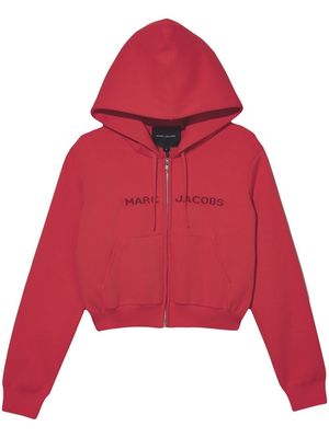 Marc Jacobs The Cropped logo-print hoodie - Red