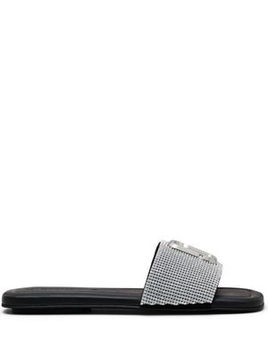 Marc Jacobs The J rhinestone-embellished leather sandals - Black