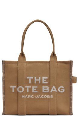 Marc Jacobs The Large Jacquard Canvas Tote Bag in Camel