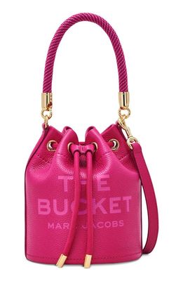 Marc Jacobs The Leather Bucket Bag in Lipstick Pink