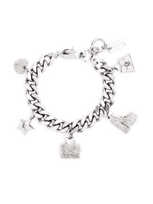 Marc Jacobs The Pavé Mini Icon charm bracelet - Silver