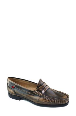 Marc Joseph New York East Village 2.0 Penny Loafer in Sand Burnished Napa