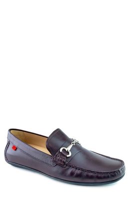 Marc Joseph New York Wall Street Bit Loafer Driving Shoe in Wine Brushed Napa