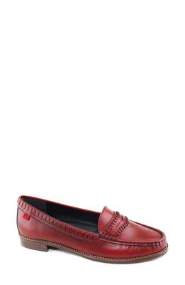 Marc Joseph New York West Village Penny Loafer in Campari Brushed Napa