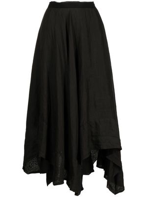 Marc Le Bihan asymmetric midi skirt - Black
