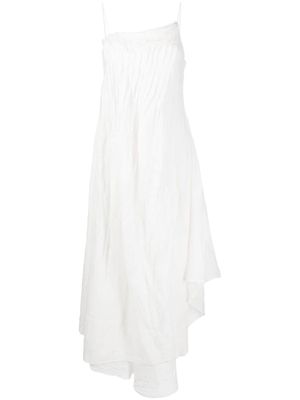 Marc Le Bihan asymmetric pleated dress - White