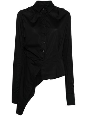 Marc Le Bihan asymmetric poplin shirt - Black