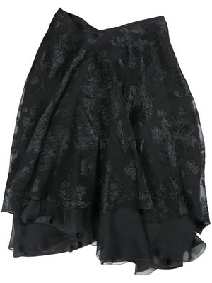 Marc Le Bihan Noir asymmetric skirt - Black